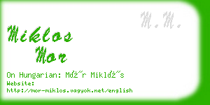 miklos mor business card